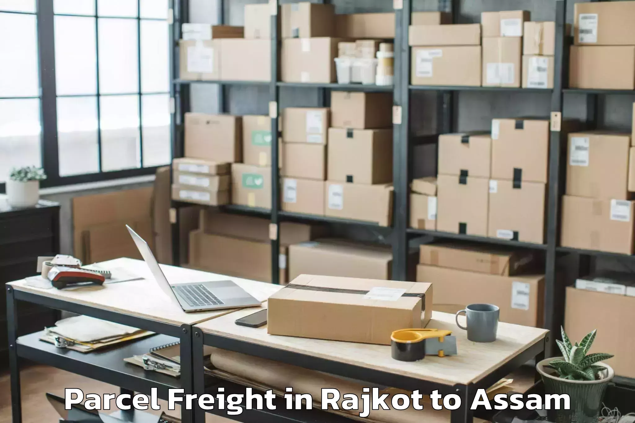 Book Your Rajkot to Gossaigaon Parcel Freight Today